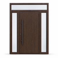 Porte à battants double en PVC noir pour villa, patio et projets de construction résidentielle
