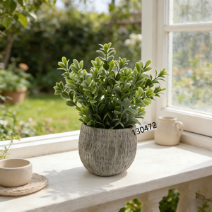 Plante artificielle en pot de ciment avec feuilles de purslane, plantes vertes en pot, décoration d'intérieur, mariage, succulente, bureau, <span class=keywords><strong>fleur</strong></span>, bonsaï en ciment - Product Image 1