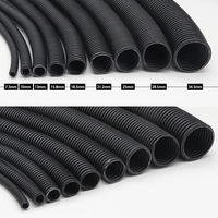 Gaine de protection de câbles flexible en PVC, tuyau/gaine en plastique ondulé blanc/noir pour la gestion du câblage