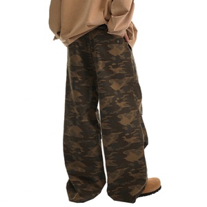 Wholesale Price Custom logo Fashion Streetwear Hip Hop Camouflage Multi-pocket <b>Cargo</b> <b>Pants</b> - Product Image 3