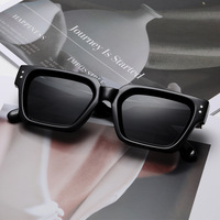 Lunettes de soleil rétro surdimensionnées à rivets, style urbain tendance pour influenceurs, protection UV400, unisexe, pour la conduite