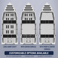 Perahu Pancing Aluminium Alloy 4.2m, Perahu Jon Aluminium 4-6 Kursi, Kapal Air, Mendukung Motor Tempel Bensin dan Listrik
