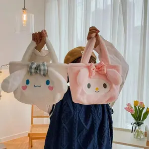 Kawaii Pelusen Anime Kuromi Plüsch gefüllte Tiere Melodie Zimt-Pailletten Kaninchen-Taschen für Damen