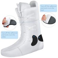Bandes auto-adhésives noires à crochets et boucles, inserts de protection anti-ampoules pour talon et cheville, coussinets en forme de J pour l'ajustement des bottes de ski et de snowboard