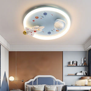 Lámpara de Techo LED de 36W con Protección Ocular, Regulable, para Habitación Infantil, Serie Avión, Astronauta, Planeta, Luz Interior para Dormitorio Infantil - Product Image 3