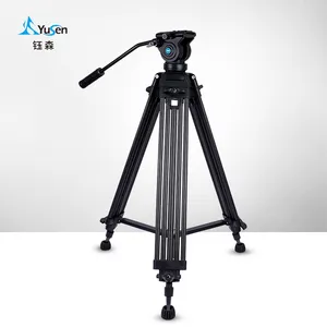 Vídeo tripé Camcorder Gimbal Fibra De Carbono Tripé com Fluido Arraste Cabeça para DSLR / SLR câmera tripé suporte profissional