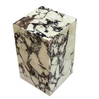 Table d'appoint pilier moderne en marbre personnalisée pour la décoration intérieure, socle carré en marbre naturel, cube en marbre naturel