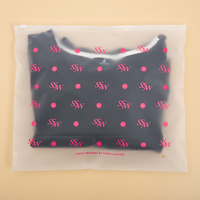 Sacs Ziplock Translucides Mat Réutilisables avec Curseur pour Vêtements, Logo Personnalisé, Expédition, T-shirts, Vêtements, Sous-vêtements, Emballage
