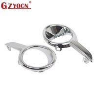 Kits de carrosserie ABS chromés argentés pour voiture, pare-chocs avant, feux antibrouillard, coques de phares, 1608110880 1608111480 pour Peugeot 208 2012-2015