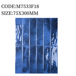 M7533F19 75*300mm Azulejos de Metro de cerámica esmaltada Diseño moderno con acabado brillante y mate para pared interior - Product Image 5