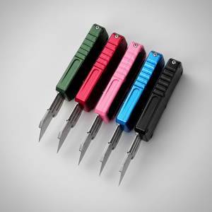 Cuchillo Portátil Multifuncional EDC, Hoja SK5 de Alta Calidad, Mango de Aleación de Aluminio de Aviación, Cuchillo para Tallar, Hoja Reemplazable - Product Image 3