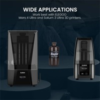 ELEGOO Printer 3D LCD cepat UV Curing 405nm standar fotopolymer Resin 1000g 100% kemurnian abu-abu