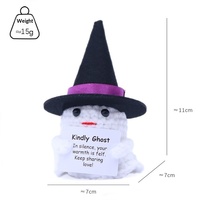 Poupées pommes de terre et ornements citrouille et fantôme en crochet, faits main, à énergie positive, en polyester, pour Halloween, pour l'export, best-sellers