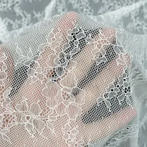 China Factory French Tulle Lace High-end Embroidery Spandex Fabric For Wedding Evening Dress