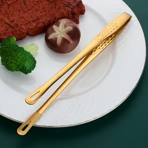 Wholesale 10 Inches Food Tongs Stainless Steel Tongs for Dessert Pastry