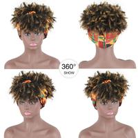 Perruque bandeau la plus vendue pour femmes, perruque synthétique courte torsadée et bouclée africaine pour femmes