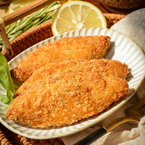 Filetes de pescado de bacalao empanado congelado con sabor italiano <span class=keywords><strong>Vallina</strong></span>, comida rápida fácil de cocinar, aperitivos fritos para la familia y los niños, recién llegados - Product Image 3