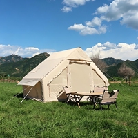 Grande tente de camping gonflable quatre saisons portable de 6,3 m², deux chambres, ouverture automatique rapide, 2 fenêtres de toit, Oxford imperméable