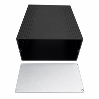 Boîtier en alliage d'aluminium de grande taille 150*75mm, usiné CNC, anodisé noir, marqué au laser, IP54, extrusion personnalisée pour carte de circuit imprimé