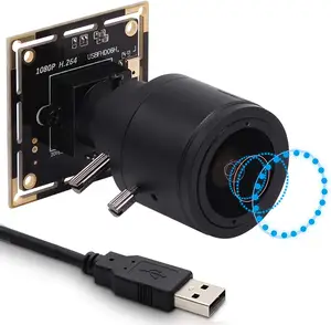 ELP OEM 1080P H.264 baja iluminación Webcam IMX323 2,8-12mm lente varifocal módulo de cámara USB 2mp para observación de aves y animales