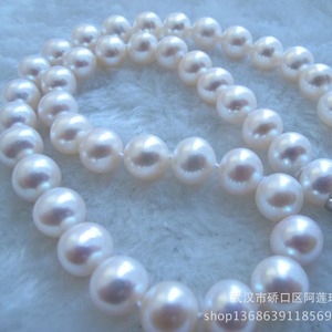 สร้อยคอมุกน้ำจืดอาเลียน 9-10 มม. เกรด AAA สีขาวทรงกลม สำหรับใส่ทุกวัน - Product Image 1