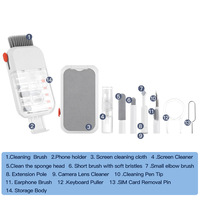 Kit de Limpieza Electrónica Portátil 14 en 1 Ecológico, Extractor de Teclas, Soporte para Teléfono, Limpiador de Auriculares, para PC, Tablet, Hogar, Oficina y Viajes