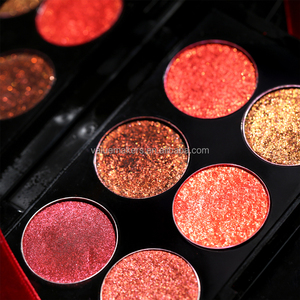 वेगन आंखों का मेकअप उच्च वर्णक वाटरप्रूफ लाल आंखों की छाया कस्टम ब्रांड ग्लिटर दबाया पाउडर दृष्टि - Product Image 6