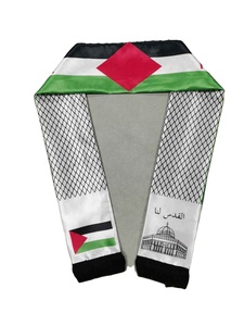 Bufanda Promocional con la Bandera Nacional de Palestina, Bufanda de Satén con Diseño Personalizado para Aficionados al Fútbol, Eventos Deportivos - Product Image 5