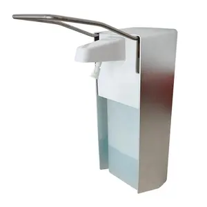 铝合金壁挂式弯管控制洗手液皂液酒精弯头皂液分配器