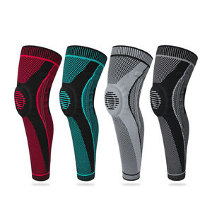 Manchon de compression long pour le genou, protection anti-glisse avec coussinet en silicone pour le cyclisme, la randonnée et l'entraînement sportif - Product Image 6