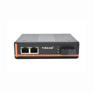 TiNCAM 1000Mbps 1 * SC + 1 * RJ45 Port Din Rail SM Simplex 12V ~ 52V -40 ℃-80 ℃ pour convertisseur de média de commutateur Ethernet industriel CCTV FTTH - Product Image 2