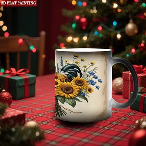 Magic Color Changing <b>Ceramic</b> <b>Mug</b> 11oz Frosted Black Heat Sensitive Drinking Cup For Office Daily Use - Product Image 2