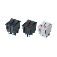 KCD4 Interrupteur à double bascule avec voyant LED DPST DPDT 10A 20A 250V AC On Off Interrupteur à bascule pour appareil