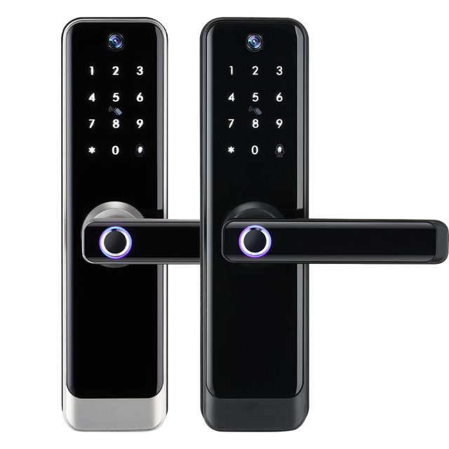Smart Lock Video Call Voice With Camera Intercom Door Lock Tuya App Wifi Fingerprint Digital Electronic Intelligent Locks