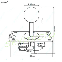 Manette Arcade Sanwa Style 4/8 Voies 5 Broches pour PC, Raspberry Pi, Neo Geo – Matériel de Contrôle DIY pour Pousse-Pièces et Jeux d'Arcade