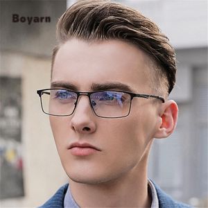 Lunettes d'<span class=keywords><strong>ordinateur</strong></span> anti-lumière bleue à 0 degré avec monture en métal Boyarn, <span class=keywords><strong>filtre</strong></span> anti-lumière bleue UV, lunettes bloquant la lumière bleue pour hommes - Product Image 3