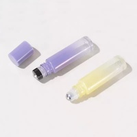 5 ml 10 ml Vente en gros Unique Bouteille à rouleau en verre dépoli Huiles essentielles Roll-on Mini Capuchon de parfum Finition mate Bouchon à bille vide