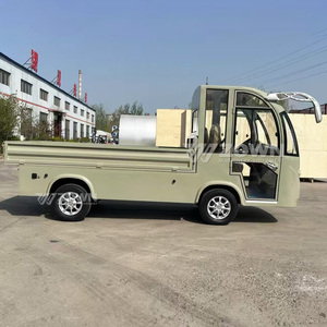 ZOWN Single Row Closed Cab Electric <b>Flatbed</b> Vehicle Amusement Park Goods Delivery <b>Truck</b> - Product Image 5