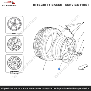 Премиум оригинальные запчасти Новые 20-дюймовые задние колеса для Ferrari 599 211025 стандартная конфигурация Замена высокого качества - Product Image 6