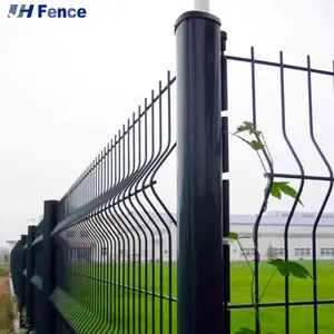 防水绿色/黑色聚氯乙烯涂层户外花园3D曲线焊接弯曲周边安全线/v网围栏不锈钢