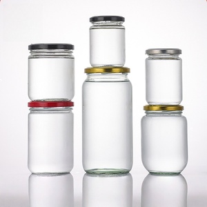 Tùy biến 85ml100ml 155ml 170ml 230ml 330ml 550ml kim loại vít có nắp đậy mật ong mứt lọ thủy tinh tròn Rau souce lọ có nắp đậy - Product Image 2