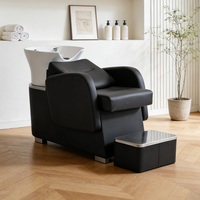 Fauteuil de lavage en céramique pour salon de coiffure, confortable, avec massage de la tête, pour lavage de cheveux, fournisseur en gros d'usine