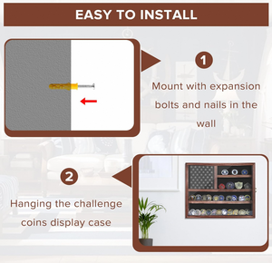 Có Thể Khóa Rắn Gỗ Đồng Xu Chủ Tủ Với Có Thể Tháo Rời Sao Hội Đồng Quản Trị Thách Thức Đồng Xu Bộ Sưu Tập Hiển Thị Giá - Product Image 5