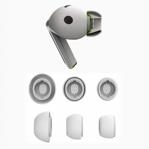 Puntas <span class=keywords><strong>de</strong></span> Silicona <span class=keywords><strong>de</strong></span> Grado Alimenticio <span class=keywords><strong>para</strong></span> Auriculares Samsung Galaxy Buds3 Pro, con Protector <span class=keywords><strong>de</strong></span> Polvo Integrado, Color Blanco - Product Image 4