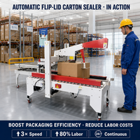 Scelleuse automatique de cartons à rabat pliable pour l'expédition express e-commerce, scelleuse électrique de cartons, largeur de scellage 45-72 mm