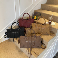 Sac fourre-tout rétro grande capacité pour femme, nouvelle collection automne 2025, tendance, polyvalent, sac à bandoulière de luxe léger