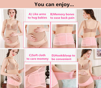Ceinture de soutien de maternité réglable et respirante en nylon élastique avec protection anti-douleur pour femmes enceintes – Soutien lombaire estival