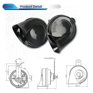 Bocina para Auto CARALL, Accesorio Popular para Vehículos, Bocina de Caracol K80A 12V, Cable de Plástico, <span class=keywords><strong>Precio</strong></span> Económico, Superventas para <span class=keywords><strong>Accord</strong></span>, Resistente al Agua - Product Image 2