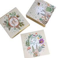 Boîte à gâteaux avec imprimé de dessin animé, 4 pièces, boîte cadeau mignon pour gâteau de lune, emballage de biscuit, boîte à biscuits en vogue Instagram