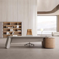 Bureau de direction moderne de luxe haut de gamme pour PDG et managers, mobilier commercial en bois écologique avec tiroirs de rangement